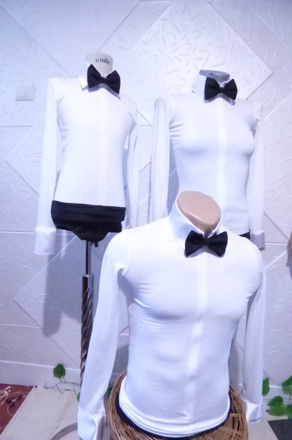Бяло боди риза  за спортни танци - Image 7