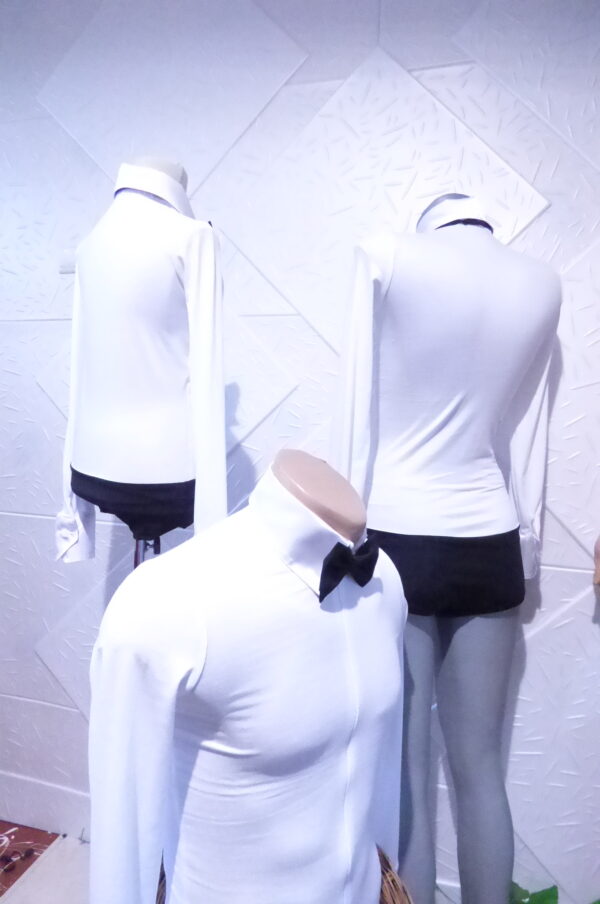 Бяло боди риза  за спортни танци - Image 12