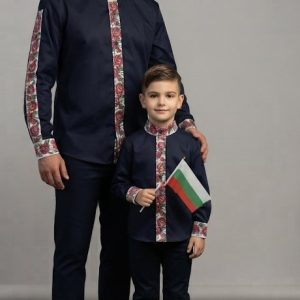 Мъжка риза с български етно мотиви