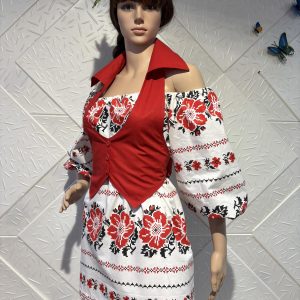 Дамска или детска туника и елече с Български етно мотиви