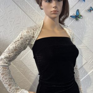 бяло дантелено болеро